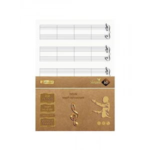 2li Piyano Nota Kağıdı, 50 Sayfa Arkalı-Önlü Tasarım