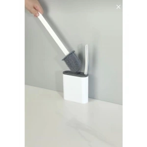 2li Silikon Tuvalet Fırçası Seti - Esnek Başlıklı