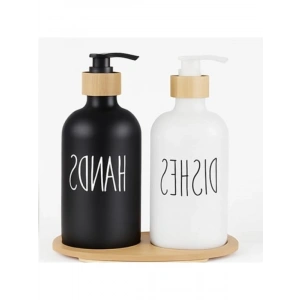 2li Siyah Beyaz Sıvı Sabunluk Seti - 500 ml Kapasiteli