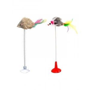 2li Vantuzlu Hareketli Çanlı Kedi Oyuncağı