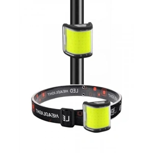 2 si 1 Arada 72LED Şarjlı Bisiklet Feneri Çakarlı Kafa Lambası Çift Özellikli Güçlü Işık 6 Mod 6053