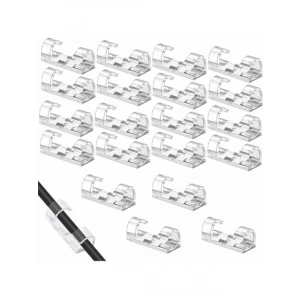 20 Adet Yapışkanlı Kablo Düzenleyici Klips
