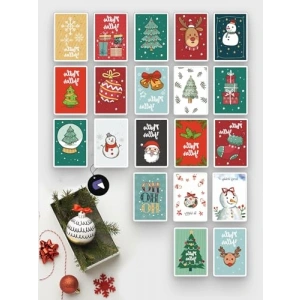 20 Adet Yılbaşı Kartpostal Seti, 10x15 cm