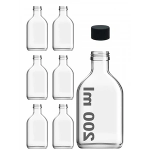 200 cc Kapaklı Soğuk Kahve Cam Şişesi - 6 Adet