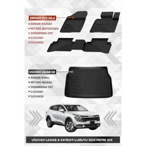 2022+ Kia Sportage için Premium Paspas ve Liner, 4.5D Bagaj Havuzu