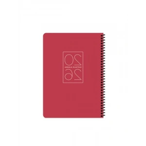 2026 20x28 Spiralli Haftalık Ajanda-Kırmızı