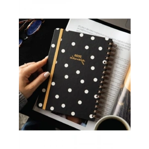 2026 A5 Spiralli Haftalık Ajanda - Puantiye Desen