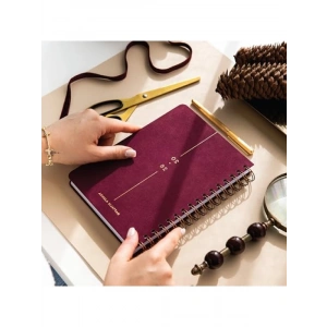 2026 A5 Spiralli Keten Haftalık Ajanda - Bordo Renk