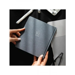 2026 Dikey Haftalık Ajanda - Premium Keten Kapaklı, Füme