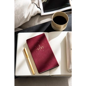 2026 Haftalık Keten Cep Ajandası - 12 Aylık Planlama