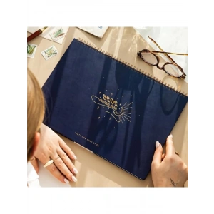 2026 Haftalık Spiralli Masaüstü Planlayıcı, 24x34 cm, Lacivert