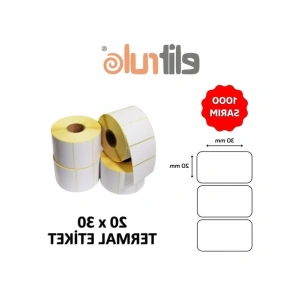 20x30 cm Termal Barkod Etiketi, 1000 Adet, Pratik Kullanım için