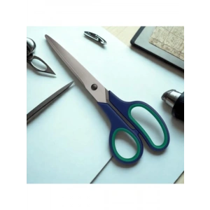 21.5 cm Paslanmaz Çelik Ofis Makası - Ergonomik Tasarım