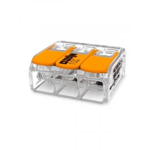 221-413 Bağlantı Terminali, 10 Adet, 0,2-4 mm², Şeffaf Yapı