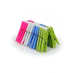 24 Adet Renkli Çamaşır Mandalı Seti - Dayanıklı ve Pratik