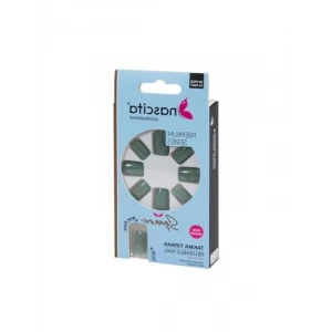 24 Adet Renkli Takma Tırnak Seti - Kare Model