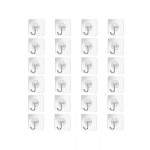 24 Paket Yapışkanlı Duvar Kancaları, 10 kg Kapasiteli