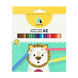 24 Renkli Boya Kalemi, Parlak Renkler ve Dayanıklı Uçlar