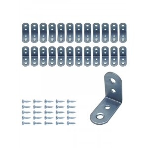 25 Adet L Şekilli Demir Gönye Köşebent - Mobilya Sabitleme ve Birleştirme