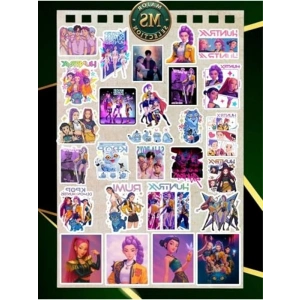 25 Adet Suya Dayanıklı Kpop Demon Hunter Sticker Seti, Araba ve Laptop Etiketleri
