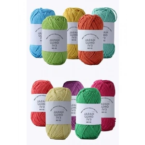 25 Gram Mini Pamuk Örgü İpi, 10 Renk Seçeneği ile