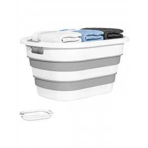25 Litre Katlanabilir Silikon Çamaşır Sepeti, Ergonomik ve Taşınabilir Tasarım