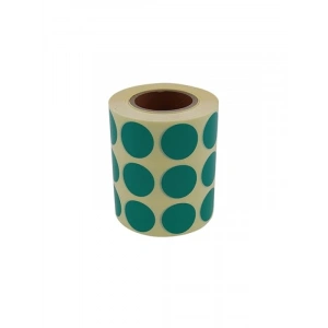 25mm Yuvarlak Renk Kodu Etiketler - 2500 Adet, Yeşil