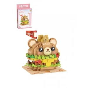 260 Parça Sevimli Burger Temalı Yapım Seti, Mikro Blok Serisi ile Eğlenceli