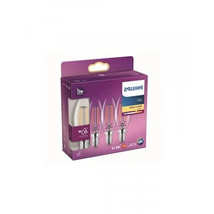 2700K Sarı Işık Renk Seçeneği ile Led Mum Filament Ampul, 3lü Paket