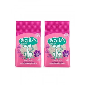 2x10 lt kalın ve beyaz taneli pudra kokulu kedi kumu, Alice markalı