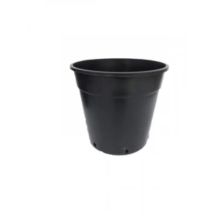 3 Adet 22,5x22,5 cm Plastik Üretim Saksısı, Siyah Renk, 8 Litre