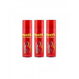 3 Adet 270 Ml Kapasiteli Flash Çakmak ile Pratik Ateş Kaynağı