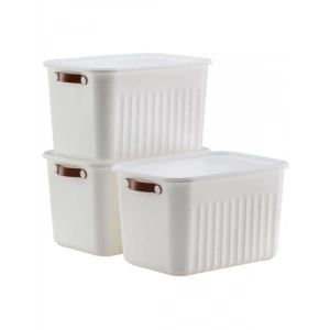 3 Adet Kapaklı Saklama Kutusu Seti, 15 Litre
