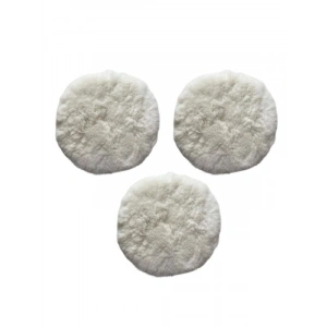3 Adet Koyun Postu Pedi Ø 125 mm Cırt Tabanlı Pasta Cila Polisaj Süngeri