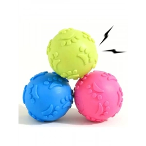 3 Adet Pati Desenli Küçük Boy Köpek Isırma Topu