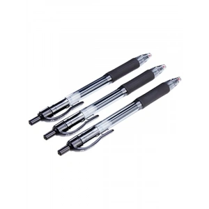 3 Adet Siyah Geri Çekilebilir Jel Tükenmez Kalem