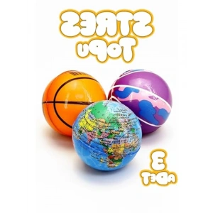 3 Adet Yumuşak 6 cm Stres Topu ile Eğlenceli Oyun