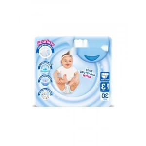 3 Beden Midi Bebek Bezi - 30 Adet