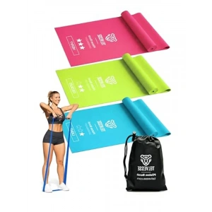 3 Farklı Direnç Bantı, Çantalı Pilates Aerobik Seti