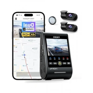 3 Kameralı Araç Kamerası, Ön-İç-Arka 4K+2K Kayıt