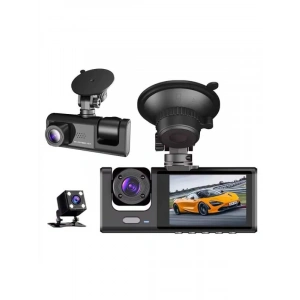 3 Kameralı Geniş Açı 1080p Araç İçi Kamera