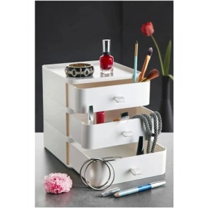 3 Katlı Masaüstü Organizer - Makyaj ve Aksesuar Düzenleyici