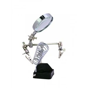 3 Konumlu Cam Büyüteç ile Elektronik Havya Lehim Standı