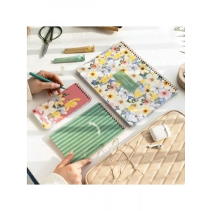 3lü A4 Masaüstü Süresiz Planlayıcı Seti – Çiçek Desenli