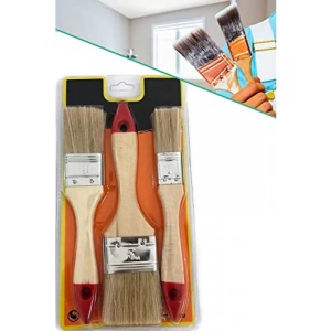 3lü Boya Fırça Seti - Kestirme Fırçalar