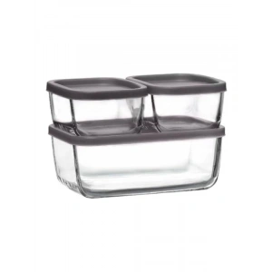 3lü Cam Saklama Kabı Seti