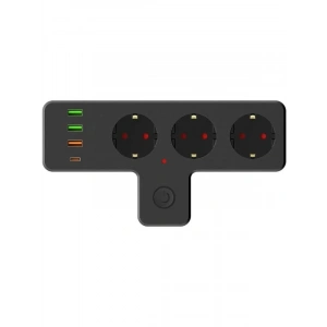 3lü Duvar Priz, Termal Akım Korumalı ve USB Girişli Tasarım