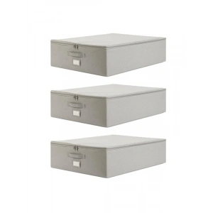 3lü Gri Destekli Kutu Hurç Seti, 55 x 70 x 18 cm