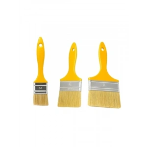 3lü Kestirme Boya Fırçası Seti - Sentetik Kıllı, Plastik Saplı