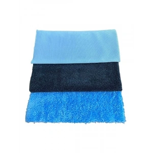 3lü Mikrofiber Araç Temizlik Seti - Cam, Parlatma ve Kurulama Bezi